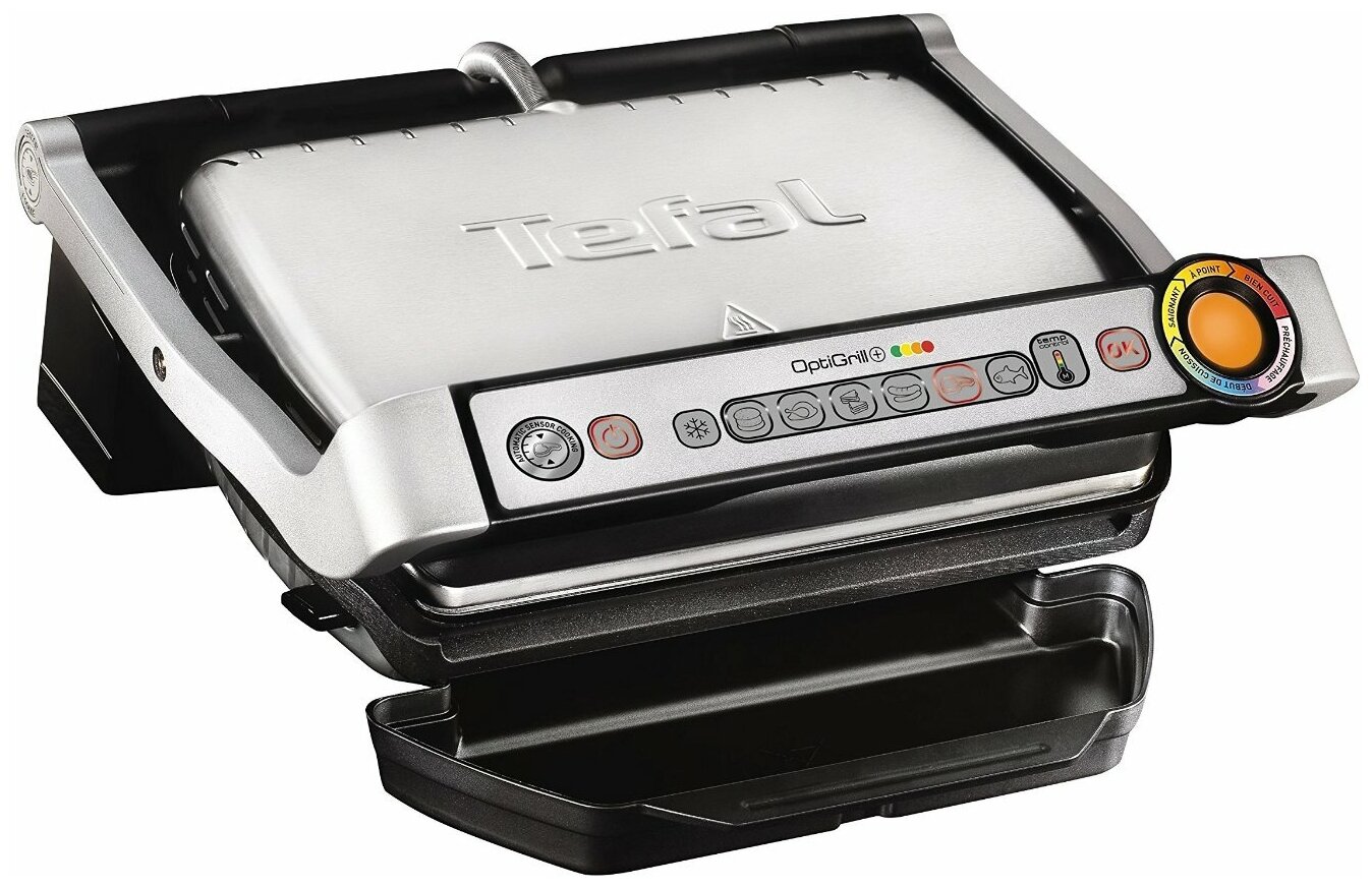 Гриль Tefal Optigrill+ GC712, стальной купить в Москве, СПб, Новосибирске  по низкой цене