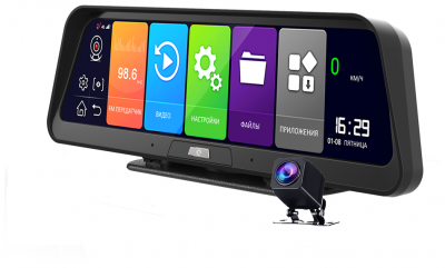 Многофункциональное зеркало с двухканальным видеорегистратором Vizant-955 LYNX 4G 1080P