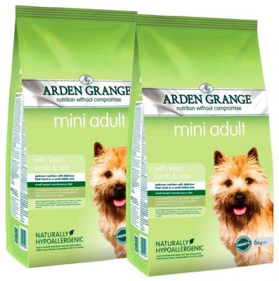 Сухой корм для собак Arden Grange (6 кг) Adult Mini ягненок и рис для взрослых собак мелких пород 2 шт. 2 шт. х 6 кг (для мелких пород)