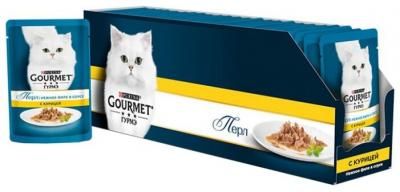 Корм для кошек Gourmet Перл с курицей 24шт. х 85 г (кусочки в соусе)