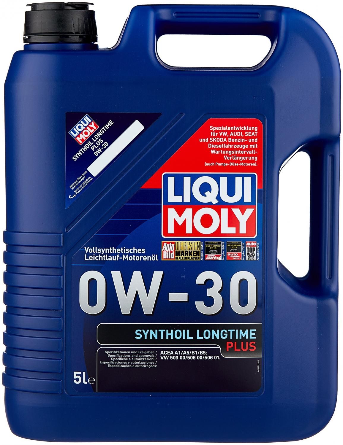 Синтетическое моторное масло LIQUI MOLY Synthoil Longtime Plus 0W-30, 5 л  купить в Москве, СПб, Новосибирске по низкой цене