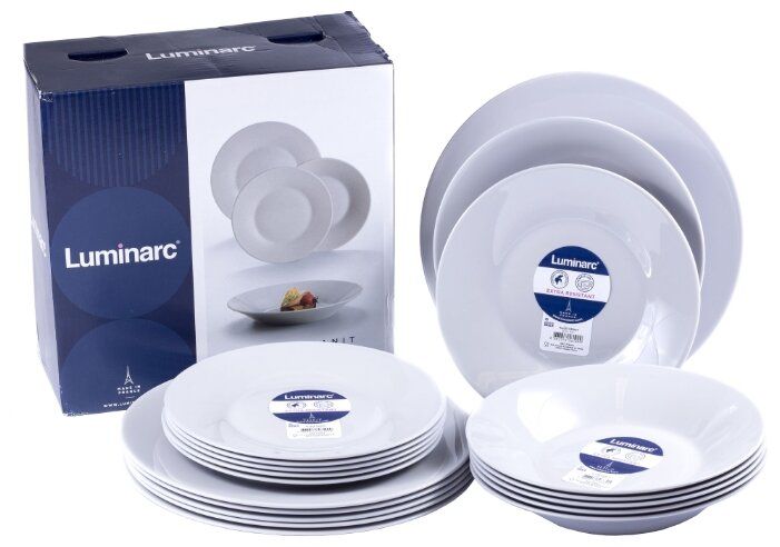 Luminarc Столовый набор Alizee Granit 18 шт серый Luminarc Столовый набор Alizee Granit 18 шт серый