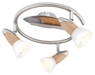 GLOBO LIGHTING Спот LORD II 3x40Вт E14 R50 матовый никель 30x30см