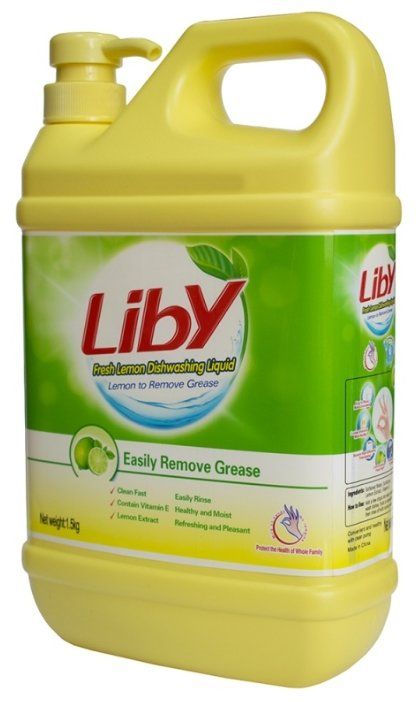 Liby Средство для мытья посуды Зеленый лимон 1.5 л с дозатором Liby Средство для мытья посуды Зеленый лимон 1.5 л с дозатором