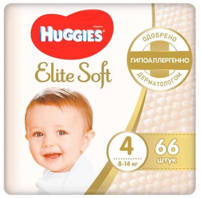 Huggies подгузники Elite Soft 4 (8-14 кг), 66 шт., 2 уп.