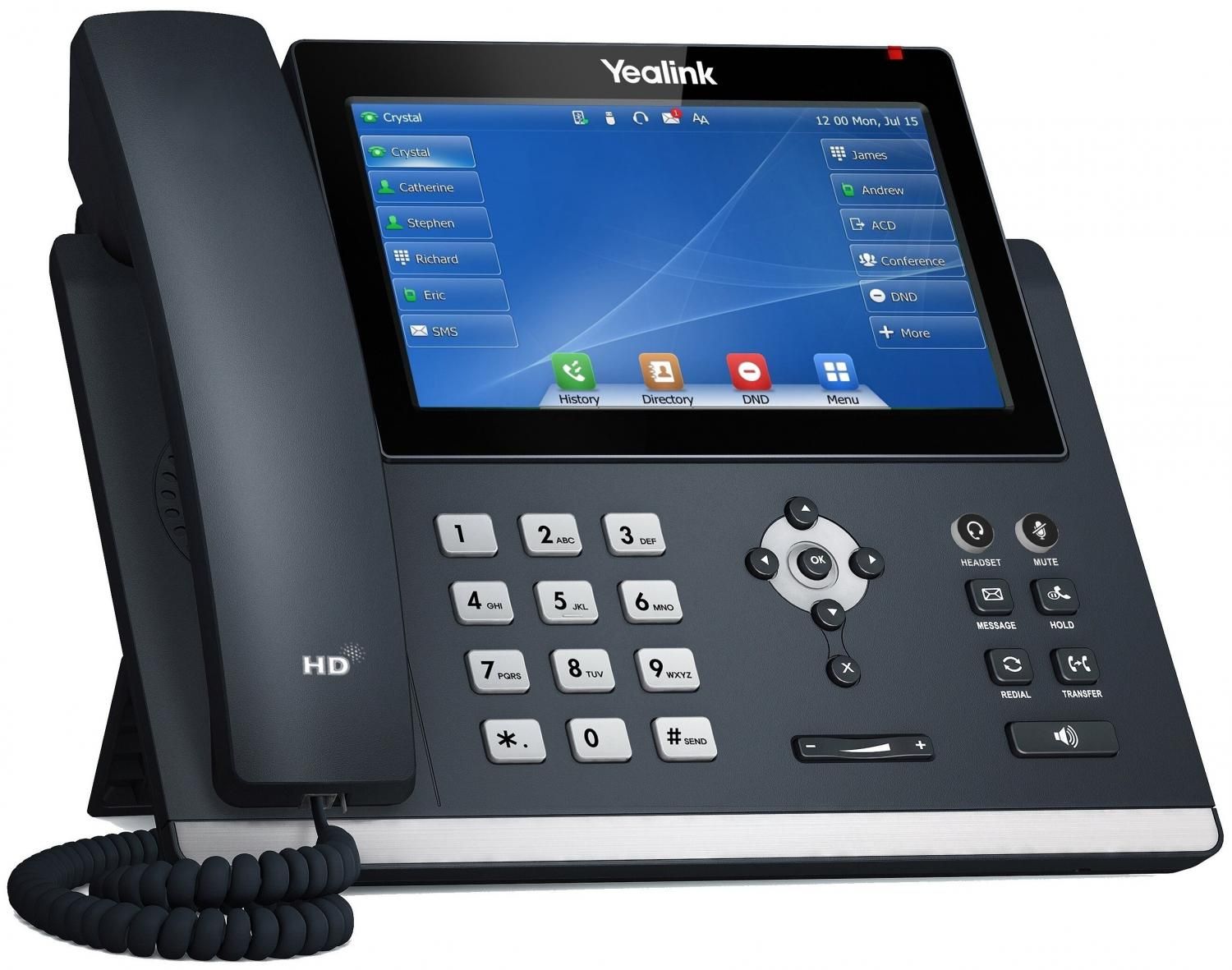 VoIP-телефон Yealink SIP-T48U черный купить в Москве, СПб, Новосибирске по  низкой цене