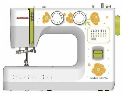 Швейная машина Janome Excellent Stitch 15A (ES 15A), белый купить в Москве, СПб, Новосибирске по низкой цене