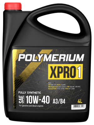 Синтетическое моторное масло Polymerium XPRO1 10W-40 SN 4 л