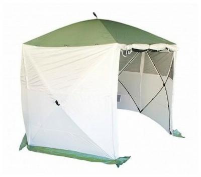 Шатер Campack Tent A-2006W NEW, со стенками и москитной сеткой зеленый / белый