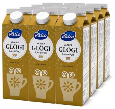 Напиток сокосодержащий Valio Glögi Глёгг белый из белого винограда с пряностями, 1 л, 12 шт.