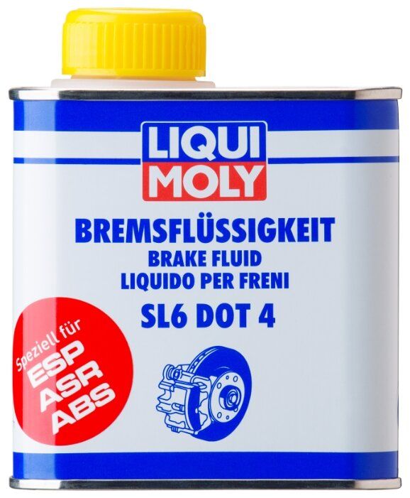 Тормозная жидкость LIQUI MOLY Bremsflussigkeit SL6 DOT 4 0.5 л Тормозная жидкость LIQUI MOLY Bremsflussigkeit SL6 DOT 4 0.5 л