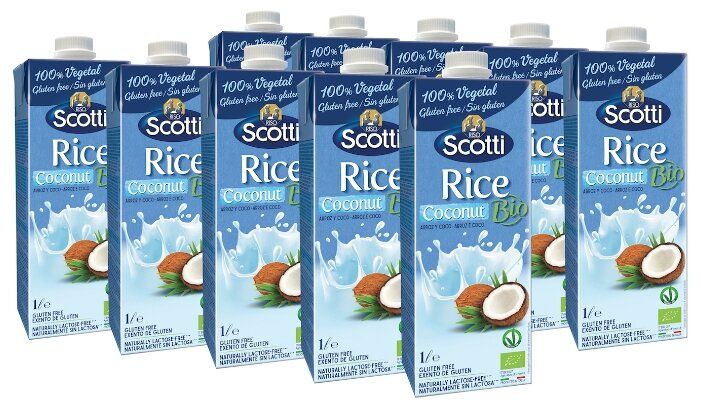 Рисовый напиток Riso Scotti Rice с кокосом 1.1%, 1 л, 10 шт.