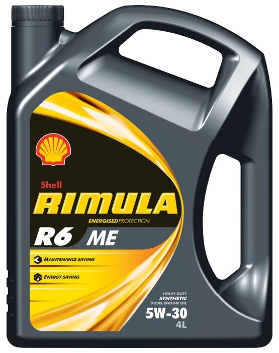 Моторное масло SHELL Rimula R6 ME 5W-30 4 л Моторное масло SHELL Rimula R6 ME 5W-30 4 л