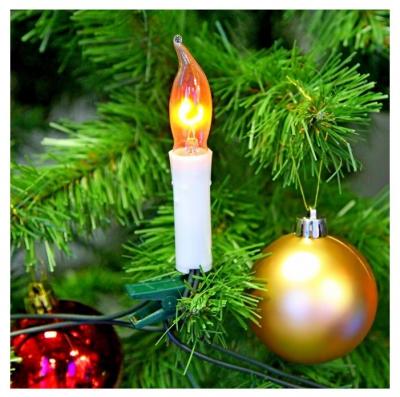 Гирлянда Sh Lights Мерцающие свечи, 570 см, IE12-04020, 20 ламп, белый/зеленый
