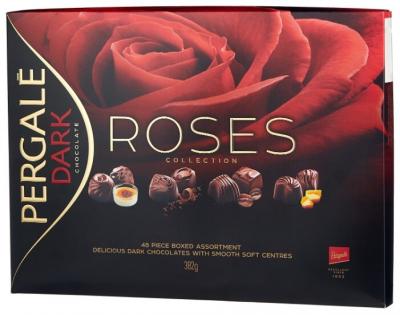 Набор конфет Pergale Dark Chocolate Roses collection 382 г красный