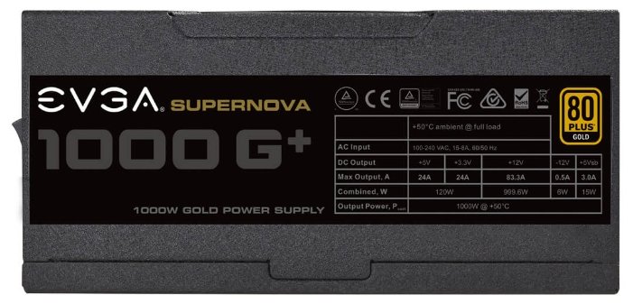 Блок питания EVGA SuperNOVA 1000 G1+ (120-GP-1000-X2) 1000W Блок питания EVGA SuperNOVA 1000 G1+ (120-GP-1000-X2) 1000W