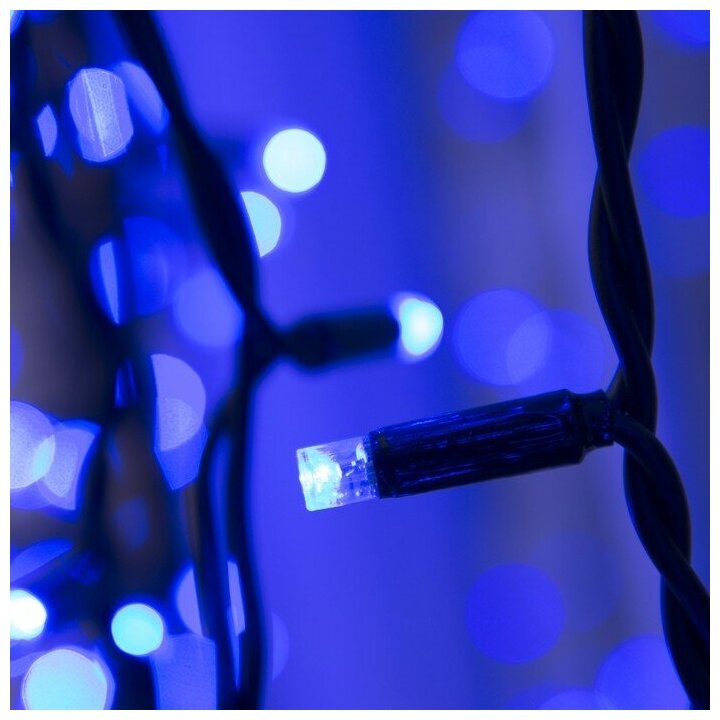 Luazon Lighting Гирлянда "Занавес" уличная УМС, 2 х 3 м, каучук Н.Т, LED-760-220V, шнур питания, нить тёмная, свечение синее Luazon Lighting Гирлянда "Занавес" уличная УМС, 2 х 3 м, каучук Н.Т, LED-760-220V, шнур питания, нить тёмная, свечение синее