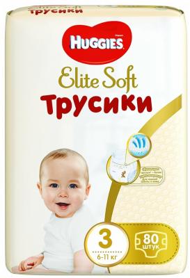 Huggies Elite Soft трусики 3 (6-11 кг), 80 шт.