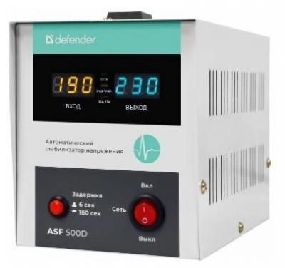 Стабилизатор напряжения DEFENDER ASF 500D (300Вт) (99034)