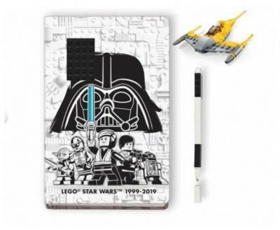 Книга для записей Lego Naboo Starfighter, с черной гелевой ручкой, 192 листа