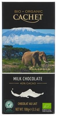 Шоколад Cachet молочный Tanzania, 40%, 100 г
