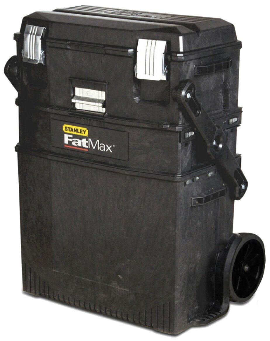Ящик-тележка STANLEY 1-94-210 FatMax Mobile Work Station Cantilever 52x38x73 см черный Ящик-тележка STANLEY 1-94-210 FatMax Mobile Work Station Cantilever 52x38x73 см черный
