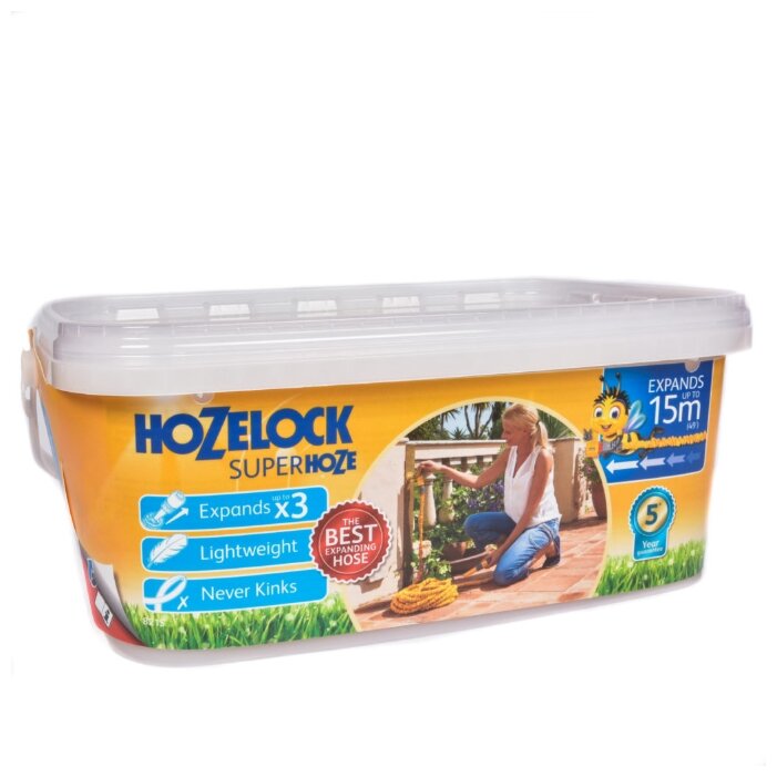 Комплект для полива HOZELOCK Superhoze 15 метров (8215) желтый Комплект для полива HOZELOCK Superhoze 15 метров (8215) желтый