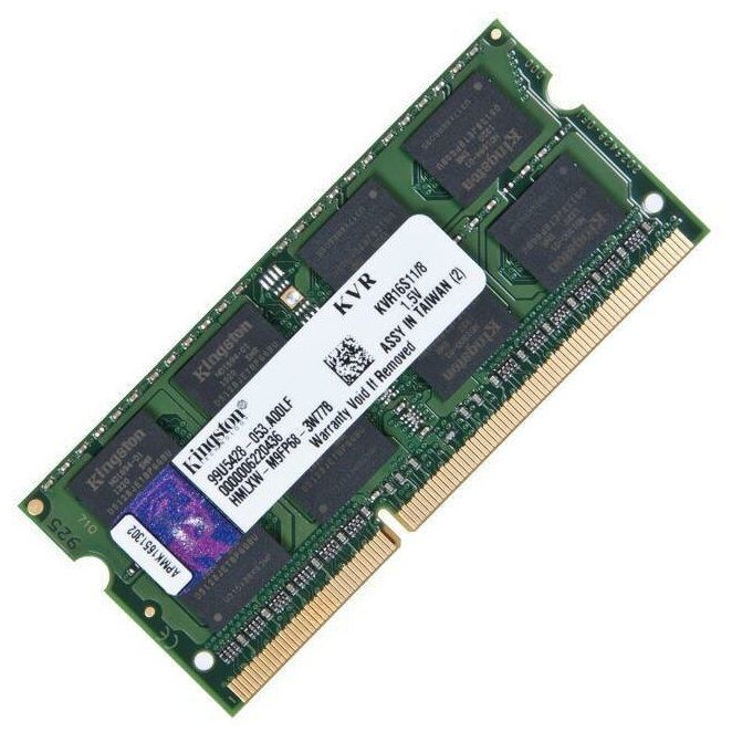 Модуль памяти SO-DIMM DDR-3 PC-12800 8Gb Kingston KVR16S11/8WP]