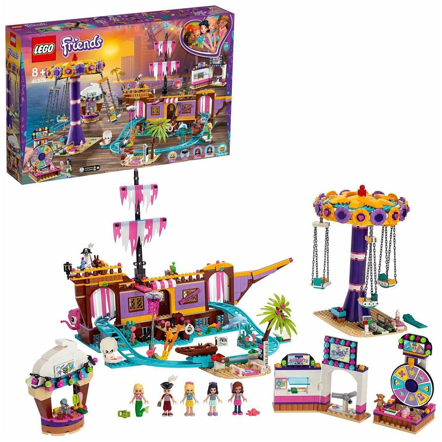 Конструктор LEGO Friends 41375 Прибрежный парк развлечений купить в Москве,  СПб, Новосибирске по низкой цене