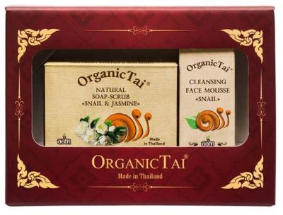Набор Organic TAI пенка для умывания Snail, мыло-скраб Snail &amp; jasmine