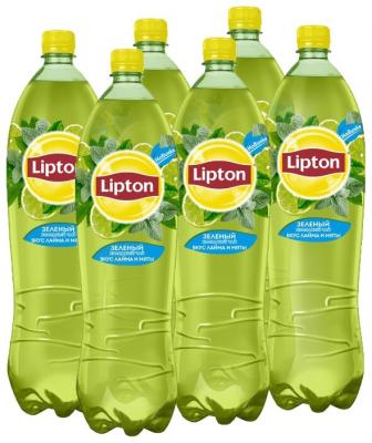 Чай Lipton Зеленый Лайм и Мята, ПЭТ, 1.5 л, 6 шт.