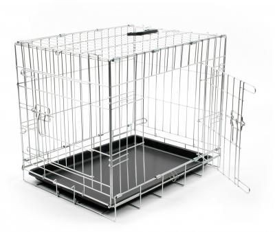 Клетка для собак двухдверная DUVO+ "Pet Kennel Top Line SMALL", серебристая, 62х44х50см (Бельгия)