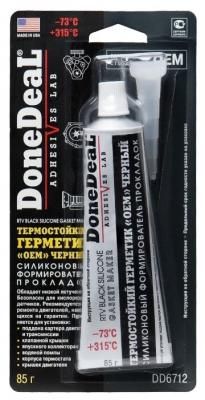 Силиконовый герметик для ремонта автомобиля Done Deal DD6712, 0.085 кг черный