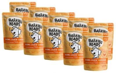 Влажный корм для собак Barking Heads (0.3 кг) 10 шт. Bowl Lickin' Chicken паучи 10шт. х 300г