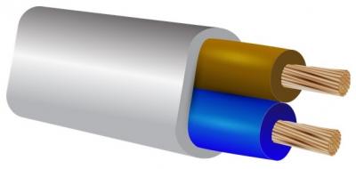 Провод ШВВП 2х0.5 кв. мм (100 м) Ecocable ГОСТ белый