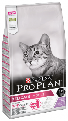Корм для кошек Pro Plan Delicate при чувствительном пищеварении, с индейкой 10 кг