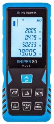 Лазерный дальномер INSTRUMAX SNIPER 80 PLUS 80 м голубой/черный