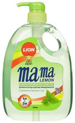 Mama Lemon Жидкость для мытья посуды Green tea 1 л с дозатором