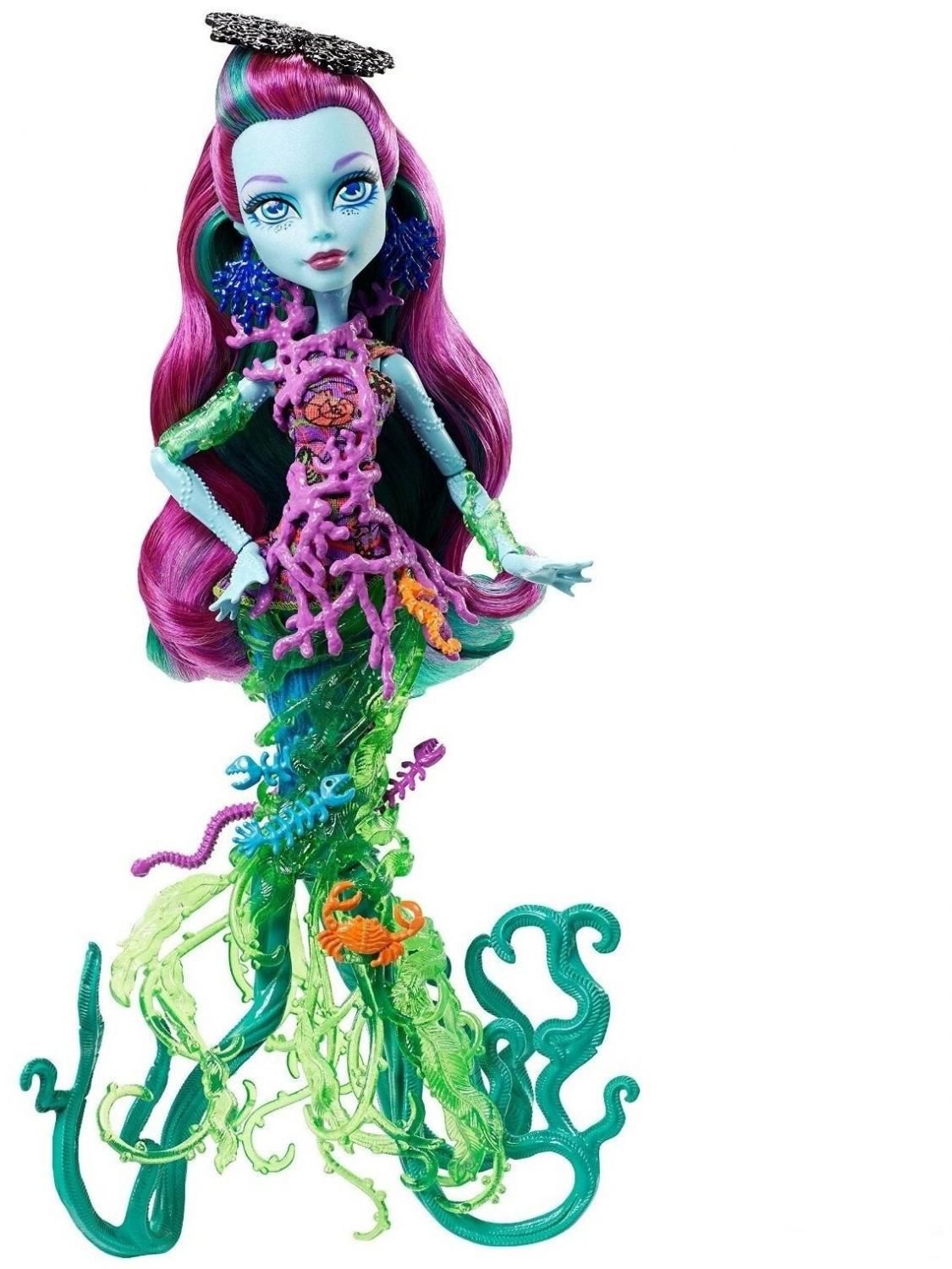 Кукла Monster High Большой кошмарный риф Поси Риф, 28 см, DHB48 купить в  Москве, СПб, Новосибирске по низкой цене