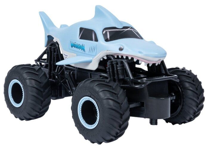 Монстр-трак Monster Jam Megalodon 1:24 голубой/черный Монстр-трак Monster Jam Megalodon 1:24 голубой/черный