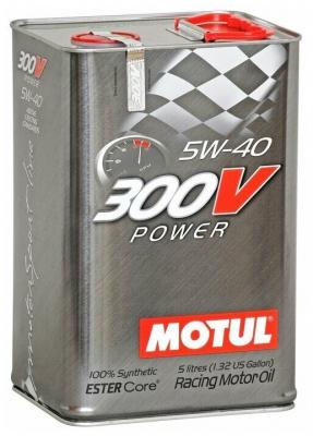 Синтетическое моторное масло Motul 300V Power 5W40, 5 л