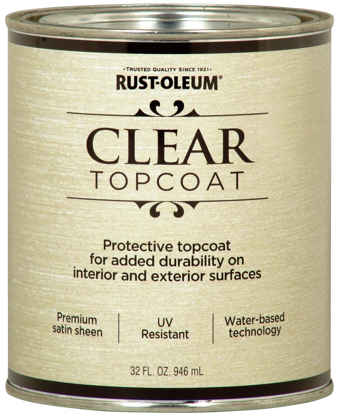 Декоративный лак Rust-Oleum Metallic Accents Clear Topcoat (Qts 0,946 л.)  купить в Москве, СПб, Новосибирске по низкой цене