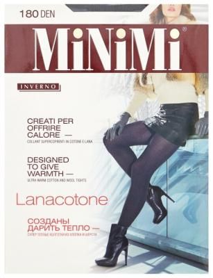 Колготки MiNiMi Lanacotone 180 den, размер 2-S/M, fumo (серый)