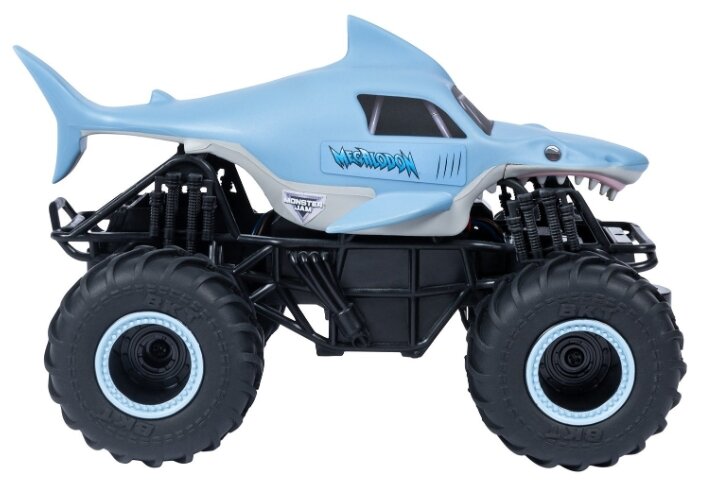 Монстр-трак Monster Jam Megalodon 1:24 голубой/черный Монстр-трак Monster Jam Megalodon 1:24 голубой/черный