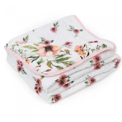 Одеяло Adam Stork муслиновое Watercolor Flowers 120х120 см