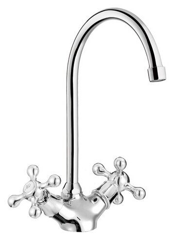 Смеситель для кухни (мойки) Orange Alfi3 M11-003cr двухрычажный хром Смеситель для кухни (мойки) Orange Alfi3 M11-003cr двухрычажный хром