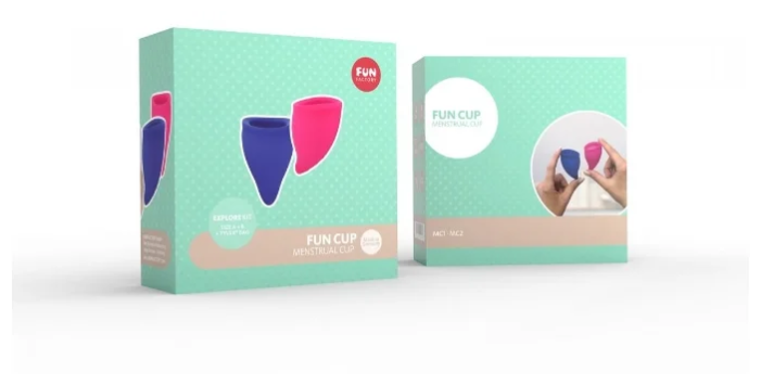 Fun Factory Менструальные чаши Fun Cup Explore Kit: size A & size B розовый/синий 2 шт. Fun Factory Менструальные чаши Fun Cup Explore Kit: size A & size B розовый/синий 2 шт.