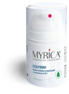 Myrica Крем себорегулирующий Себумин с комплексом АС.NET, 50 мл, с дозатором