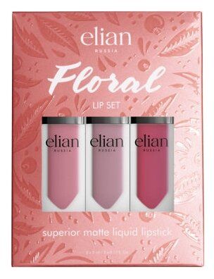 Elian Russia жидкая матовая помада для губ Floral Lip Set, оттенок 402 Angelo, 403 Margarita, 509 Firebird