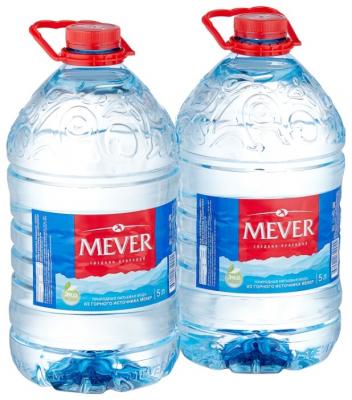 Вода питьевая природная негазированная Мевер, ПЭТ, 2 шт. по 5 л